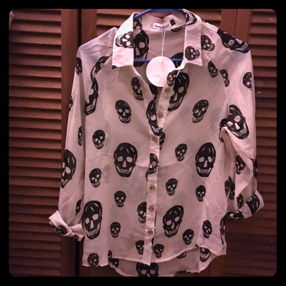 NWT Long Sleeve Chiffon Blouse